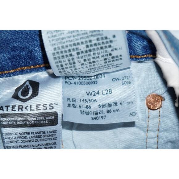 Levi’s Premium 501 S Skinny – W24 L28 – Distressed Button Fly – Light Wash - Picture 5 of 6